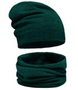 Módna zimná súprava ČIAPKA + SUKŇA Sada na jeseň Bottle Green K6