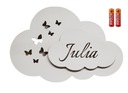 LED CLOUD nočná lampa s 3D názvom motýle