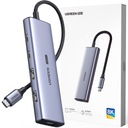HUB USB C - HDMI / 2x USB C / 2x USB A Ugreen CM500 - sivý