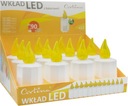 Elektrická LED vložka do sviečky 12 ks - žltá
