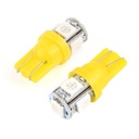 Žlté klinové 5-SMD xenónové LED žiarovky T10 W5W B