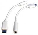 Adaptér na slúchadlá USB-C/jack 3,5 biely AUX (3051a