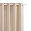 Hotový záves do obývačky 140x260 s priechodkami na kolieska Room99 Aura cream