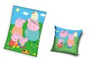 Veľká deka Soft CORAL deka do postele + obliečka na vankúš PEPPA