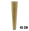 1x Noha dubové nohy 45 cm dub rovná noha lakovaná