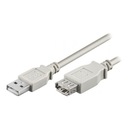 USB predlžovací kábel (2.0), USB A M - USB A F, 5 m, šedý