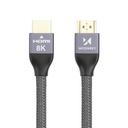 Wozinsky HDMI 2.1 kábel 8K 60 Hz 48 Gbps / 4K 120 Hz / 2K 144 Hz 2m strieborný