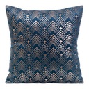 VZOR NA VANKÚŠ ELEN NAVY CHAMPAGNE VZOR 40x40 cm