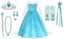 FROZEN ELSA OUTFIT KOSTÝM NA PALUBOVÝ KARNEVAL ŠATY ELSA 120