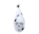 HALLOWEENSKÁ LEBKA V ZÁVISLOJ DEKORÁCII pavúčej siete