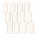 12X SVIEČKY SÚPRAVA SVIEČOK VALCOVÁ SVIEČKA BIELA ​​8CM