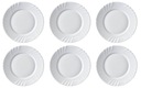 JEDÁLNY TANIER BIANCO WHITE sklo 6 x 25cm