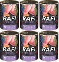 RAFI Vlhké krmivo pre psov RABBIT 6x 400g