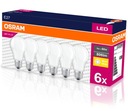 Sada 6x E27 LED žiarovky 9W = 60W A60 806lm OSRAM