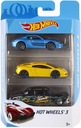 HORÚCE KOLESÁ TRI BALENIE DARČEKOVÝ SET 3 AUTÍČKA autíčka 1:64
