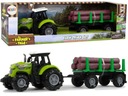 Zelený príves na traktor prihlási zvuk Wood Farm