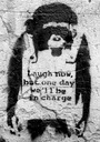Banksy Monkey Smej sa teraz, ale jedného dňa - plagát