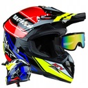 KRÍŽOVÁ MOTOCYKLOVÁ PRILBA HORN ATV ENDURO + OKULIARE XS