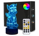 3D LED lampa PATROL CHASE mix farba + REMOTE