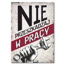 Plechový plagát dekorácia plechového plagátu darček do dielne sebe. úrady práce