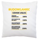 stavebník Cenník služieb stavebníka Biely vankúš