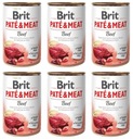 Brit Pate&Meat Dog Beef Hovädzie 6 x 400 g