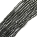 1578- Strieborná šnúra s pneumatikou hematitu 4x1mm