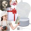 GLOBUS zemná nočná lampa 3D LED 3 REŽIMY na USB pre deti Dekoratívne