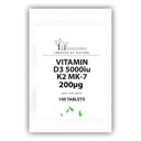 VITAMÍN D3 5000iu K2 MK-7 200 mcg 100 tabliet SILNÝ!