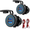 [2 Pack] 12V USB výstup, rýchle nabíjanie 3.0 duálne USB