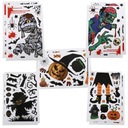Halloweenske okno so statickými nálepkami