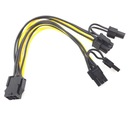 PCI-E 6PIN rozbočovač napájania - 2x 6+2PIN Riser