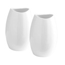 2x biela váza, retro keramika