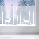 Dekorácia Statická dekorácia na fóliu na okenné sklo PVC dyha vzor jeleň les