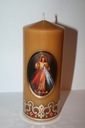 16cm HRUBÁ vosková sviečka 3 dni tmy Ježiš