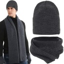 PÁNSKY ZIMNÝ SET ČIAPKA + ŠAL Teplý šál POHODLNÝ na fleece FARBY
