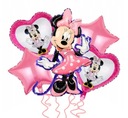 Balóniky MINNIE MOUSE, sada 5 kusov srdiečok