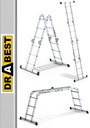 Kĺbový skladací rebrík 4x3 150 kg DRABEST