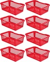 ORGANIZÁTOR KOŠÍKOV PLASTOVÝ KOŠÍK 5,8L MIX FARIEB x 8