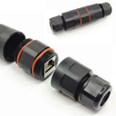 Hermetická SPOJKA VODEODOLNÝ KONEKTOR kábel ethernet RJ45 LAN IP68 internet