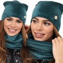 SET VELÚROVÝ KOMÍNOVÝ KLOBÚK, TYRYSOVÝ DARČEK 2205