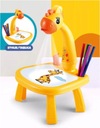 Projektor na učenie sa kresliť žltú žirafu