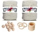 Macrame set Bavlnená šnúrka 2 ks 32 ks.