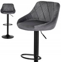 Velúrová otočná stolička a stolička GINO sivá