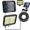 SOLÁRNA LAMPA 128 LED COB SNÍMAČ POHYBU A SÚMRAK 3 REŽIMY PANELOV