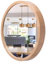 LEJA okrúhle nástenné zrkadlo fi375 drevo DUB do predsiene obývačky ŠTÝLOVÉ