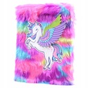 PLYŠOVÝ DENNÍK JEDNOROŽEC DIÁR PINK WAIRY MAN NOTEBOOK UNICORN FARBY