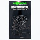 Korda Kontinental Micro Barbed Micro Barbed kaprové háčiky, veľkosť 1