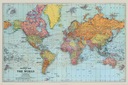Plagát Stanfords 1921 Mapa sveta 91,5 x 61 cm