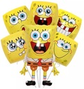 VEĽKÁ SÚPRAVA BALÓNOV SPONGEBOB Štvorcové nohavice 6 ks